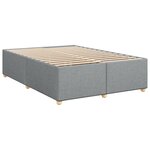 vidaXL Sommier à lattes de lit avec matelas Gris clair 140x200cm Tissu