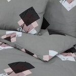 vidaXL Ensemble de housse de couette Gris 140x200 cm Coton