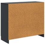 vidaXL Buffet Noir 89 x 34 5 x 77 cm Bois d'ingénierie