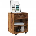 vidaXL Armoire à roulettes vieux bois 46x36x59 cm bois d'ingénierie