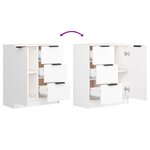 vidaXL Buffets 2 Pièces blanc 60x30x70 cm Bois d'ingénierie