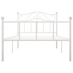 vidaXL Cadre de lit sans matelas blanc métal 90x200 cm