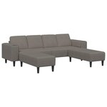 vidaXL Canapé Gris clair 250 x 188 x 76 cm Tissu en velours côtelé