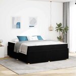 vidaXL Cadre de lit Autre Noir 180 x 200 cm tissu