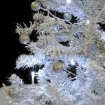 vidaXL Arbre de Noël neigeux avec base de parapluie Blanc 140 cm