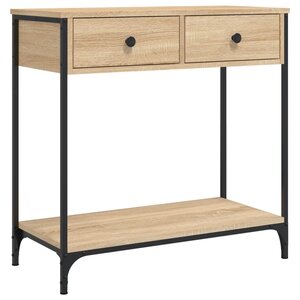 vidaXL Table console chêne sonoma 75x34 5x75 cm bois d'ingénierie