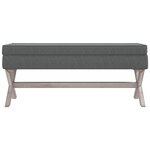 Tabouret de rangement 110 x 45 x 49 cm tissu gris foncé 02_0010791