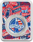 Monnaie COCA COLA 140 Anniversaire 1 Oz Medaille Argent USA (PRÉCOMMANDE)