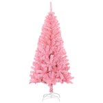 vidaXL Sapin de Noël artificiel avec support rose 120 cm PVC