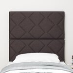 Tête de Lit LED vidaXL Design en Blocs de Diamant Marron Foncé 80 cm Tissu