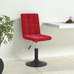 vidaXL Chaises à manger pivotantes lot de 6 rouge bordeaux velours