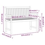 vidaXL Banc de jardin 110 cm Bois d'acacia solide