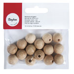 Perle en bois ø  15 mm Boule percée ø  4 mm 15 pièces