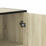 vidaXL Buffet haut chêne sonoma 35 5x35x106 5 cm bois ingénierie métal