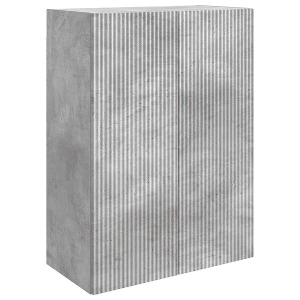 vidaXL Armoire Murale 66 x 34 5 x 90 cm Bois d'ingénierie Gris béton