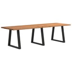 vidaXL Table à manger marron clair bois de chêne massif rectangulaire