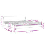 vidaXL Lit avec matelas Dover noir 200x200 cm tissu