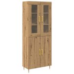 vidaXL Haut Armoire 2 Pièces chêne artisanal 69 5 x 34 x 180 cm