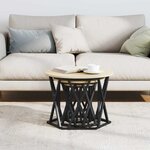 vidaXL Table d'appoint empilable 3 Pièces Chêne Sonoma