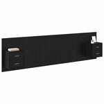 vidaXL Tête de lit avec armoire 3 Pièces Chêne noir Bois d'ingénierie