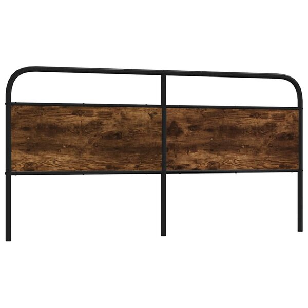vidaXL Tête de lit de remplacement chêne fumé 180 cm acier et bois d'ingénierie