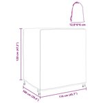 vidaXL Housse pour mobilier d'extérieur Noir 116 x 100 x 120 cm 600D
