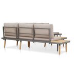 vidaXL Salon de jardin 7 places avec coussins Acacia solide Marron