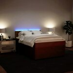 vidaXL Sommier à lattes de lit avec matelas Rose 160x200 cm Velours