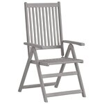 Vidaxl chaises inclinables de jardin 3 pièces avec coussins bois d'acacia