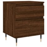 vidaXL Tables de chevet 2 Pièces chêne marron 40x35x50 cm bois ingénierie