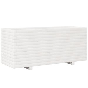 vidaXL Jardinière blanc 110x40x49 5 cm bois de pin massif