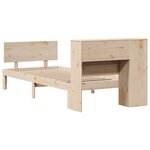 vidaXL Lit bibliothèque sans matelas 90x190 cm bois de pin massif