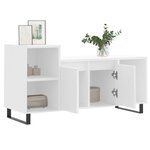 vidaXL Meuble TV Blanc 100x35x55 cm Bois d'ingénierie