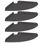 vidaXL Étagère flottante avec étagère 4 Pièces Noir 24 x 24 x 2 cm