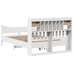 vidaXL Cadre de lit sans matelas blanc 160x200 cm bois de pin massif