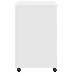 vidaXL Bureau avec roulettes Blanc 91 x 50 x 77 cm Bois d'ingénierie