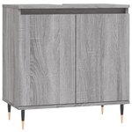 vidaXL Ensemble d'armoires de salle de bain 3 Pièces sonoma gris