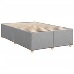 vidaXL Cadre de lit gris clair 120x190 cm tissu