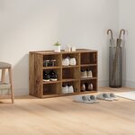 vidaXL Cabinet à chaussures Bois ancien 103x30x51 cm Bois d'ingénierie