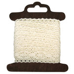 Ruban dentelle en coton Beige 2 3 cm x 2 5 m