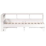 vidaXL Lit bibliothèque sans matelas blanc 75x190cm bois de pin massif