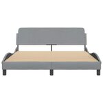 vidaXL Cadre de lit Dover gris clair 152x203 cm tissu