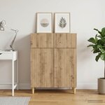 vidaXL Buffet Chêne artisanal 66 x 34 5 x 90 cm Bois d'ingénierie