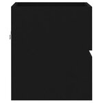 vidaXL Armoire d'évier avec lavabo intégré noir bois d'ingénierie