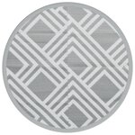 vidaXL Tapis d'extérieur ARAKIL gris Ø120 cm PP