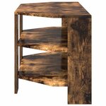 vidaXL MeubleTVd'Angle Chêne fumé 102x40 5x45cm Bois d'ingénierie