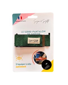 SERRE-PANTALON VÉLO RÉFLÉCHISSANT Paillettes vertes