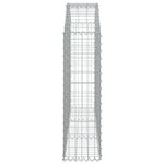 vidaXL Panier de gabions arqué 150x30x100/120 cm Fer galvanisé