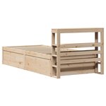 vidaXL Cadre de lit avec tête de lit 90x190 cm bois de pin massif