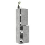 vidaXL Armoire d'apothicaire gris béton 40x41x174 5 cm bois ingénierie